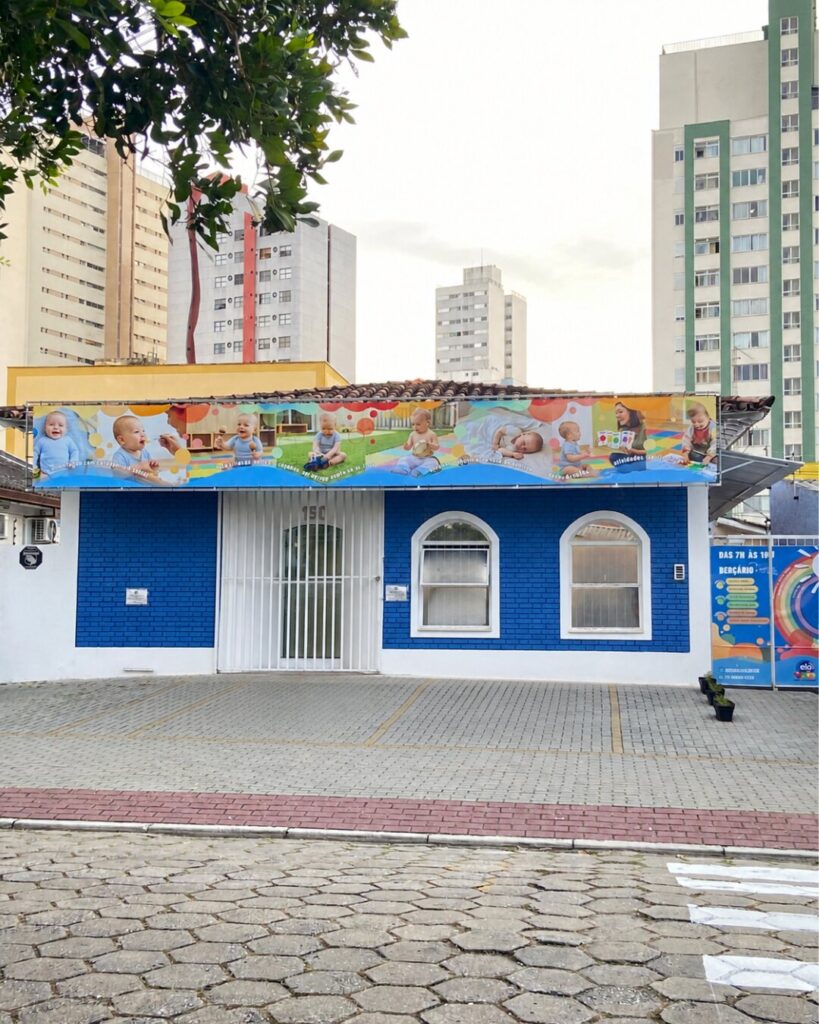 Fachada da unidade Elo Baby, o berçário da Escola Elo Kids